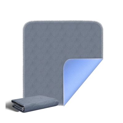 RIQINXIN Quilted Pads for Beds for Incontinence Adults Washable Soft Absorbent Bed Wetting Protection Pad Reusable Durable Underpads for Adults Kids Elderly 21x22in Gray