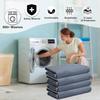 RIQINXIN Quilted Pads for Beds for Incontinence Adults Washable Soft Absorbent Bed Wetting Protection Pad Reusable Durable Underpads for Adults Kids Elderly 21x22in Gray view 3