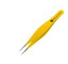Abdul of Sialkot Pointed Tweezers,Pointed Nose Tip, Sharp Precision Ingrown Hair, Surgical Pointed for Blackheads & Splinters/Best Tweezers for Eyebrows (Yellow) view 1
