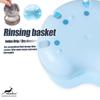 Denture Case, Definitely No-Leak Denture Bath Box for Traveling Perfectly, Denture Cup with Strainer & Magnetic Mirror(Blue) view 3