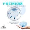 Denture Case, Definitely No-Leak Denture Bath Box for Traveling Perfectly, Denture Cup with Strainer & Magnetic Mirror(Blue) view 4