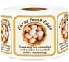 Top label Farm Fresh Eggs Stickers,2 Inch Farm Fresh Eggs Handling Instructions Stickers, Egg Carton Labels,500 Pcs view 1