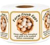 Top label Farm Fresh Eggs Stickers,2 Inch Farm Fresh Eggs Handling Instructions Stickers, Egg Carton Labels,500 Pcs view 2