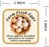 Top label Farm Fresh Eggs Stickers,2 Inch Farm Fresh Eggs Handling Instructions Stickers, Egg Carton Labels,500 Pcs view 3