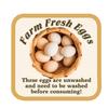 Top label Farm Fresh Eggs Stickers,2 Inch Farm Fresh Eggs Handling Instructions Stickers, Egg Carton Labels,500 Pcs view 4