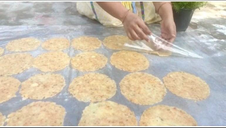 Jayani Homemade Authentic Banarasi Aloo Papad 400 Gm || Ready To Cook| With Fresh Potato |Ready to cook| Aloo papad- 100% Natural| Indian snack papad| 100% vegetarian Indian namkeen Snack