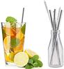 Milestore 4 pcs Reusable Stainless Steel Drinking Straws with 1 Cleaner Brush Kits view 2