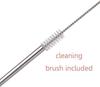 Milestore 4 pcs Reusable Stainless Steel Drinking Straws with 1 Cleaner Brush Kits view 4