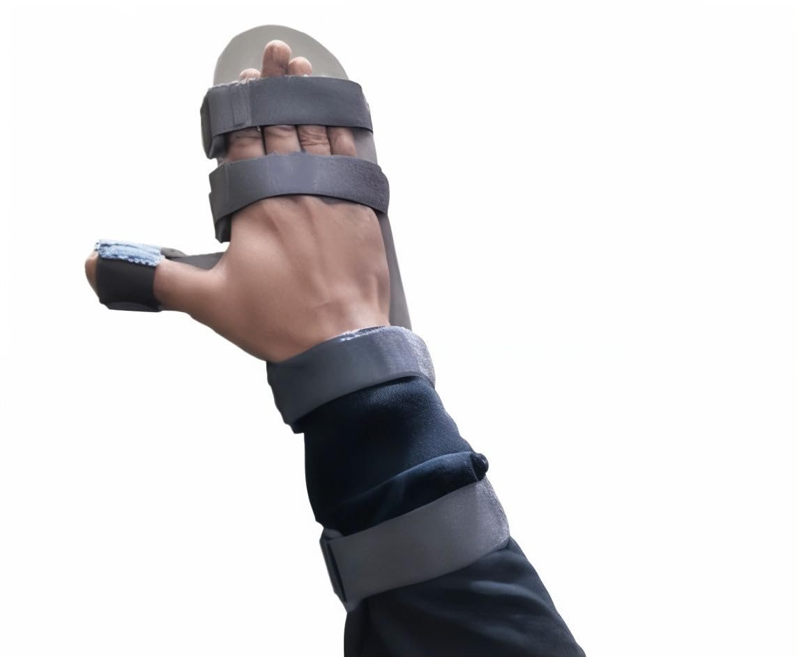 Wellmount Orthoses Wrist Hand Orthosis Full Cockup Stroke & Paralysis Splint Aluminium Hand Support Static Cook Up Splint -(For Right Hand, M)