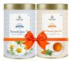 NATURE'S PARK Chamomile Green Tea And Tulsi Turmeric Green Tea Can (2x100) Gram Combo Pack Of 2 view 1