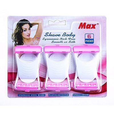 DGH 24 Pcs Max Bikini Body Razor Disposable for All Body Trimming, Private Parts Cleaning, Legs Cleaning, Hand Cleaning For Womens & Girls