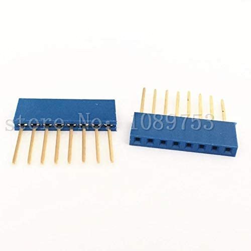 3NH 20Pcs Blue 2.54Mm 8P Stackable Long Legs Female Header For Shield