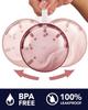 Denture Case, Definitely No-Leak Denture Bath Box for Traveling Perfectly, Denture Cup with Strainer & Magnetic Mirror,Completely Clean Care for Retainer, Mouth Guard, & Denture(PINK) view 3
