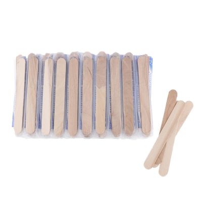 Losa 100Pcs Wax Applicator Spatula Applicator Wood Hair Remove Waxing Craft Stick