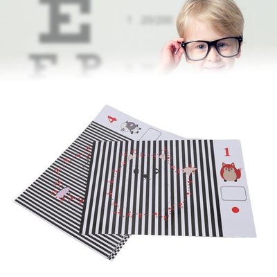 20pcs Vision Training Charts for Color Blindness Test, Corrected Vision Amblyopia Raster Tracing Book for Kids Children