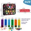 bvya Pill Organizer Case, Weekly Travel Pill Case Medication Reminder Daily AM PM, Day Night 7 Compartments,for 4 Times A Day, 7 Days a Week-Includes Printed Patterns Neoprene Carrying Case view 2