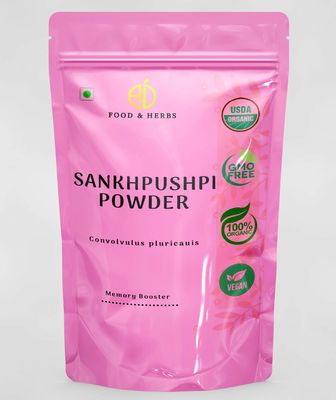 A D Food & Herbs Organic Sankhpuspi/Convolvulus pluricaulis Herbal Powder Ayurveda (20 Gms)