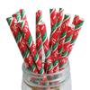 CALANDIS 25Pieces Christmas Paper Straws Decorative Drinking Straw for Celebration D view 4