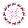 CALANDIS 12 Pieces Party Paper Straws Rainbow Stripe Paper Drinking Straw Rose Pink view 1