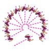 CALANDIS 12 Pieces Party Paper Straws Rainbow Stripe Paper Drinking Straw Rose Pink view 4