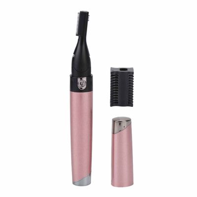 Yinhing Electric Eyebrow Trimmer,Portable Facial Hair Remover Trimmer Painless Shaver Kit For Women Men Lips Armpit Leg Body,Battery Operated (Pink)