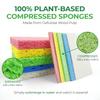 AIRNEX Biodegradable Cellulose Compressed Sponges - Pack of 16 Compostable Kitchen Pop Up Bulk - Non Scratch Multicolor Natural Dish Sponges - Heavy Duty Multipurpose Eco Friendly view 2