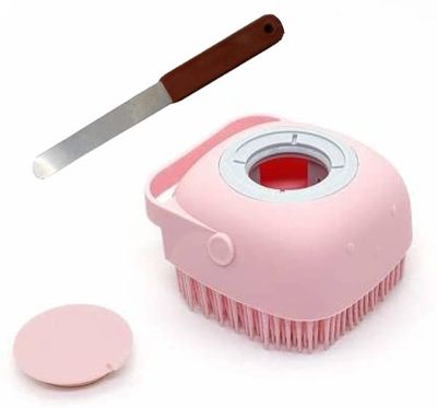 PMPEARL Multicolor Metal Wax Spatula with Plastic Finish Handle and Liquid Bath Brush - Easy Wax Application and Effective Body Exfoliation