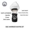 KIKC Handmade Synthetic Shaving Brush - Shave Brush for Wet Shave With Shaving Cream & Soap- Best Shave of Your Life for Safety Razor, Double Edge Razor, Straight Razor or Shaving Razor view 3