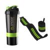 Cool Indians Protein Shaker Bottle with Wrist Support Band for Gym Sport & Exercise l Weightlifting l Powerlifting l Wrist Wrap l Gym Shaker l Shaker Bottle l Gym Water Bottle. (Green) view 1