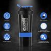 COOL INDIANS Premium Combo of Gym Shaker Bottle with Wrist Support Band Gym & Fitness Kit Weightlifting Power Lifting Wrist Wrap Gym Shaker Bottle Gym Water Bottle (500) ML (Blue) view 2
