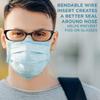 Disposable Blue Mask Surgical mask pack of 50 pieces Disposable Masks 3 ply layeonic Use and Throw Masks Pack of 50 Pcs Pin Certified by CE ISO GMP Best for Men Women(50-blue). view 3