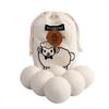 Wool Dryer Balls 6 Pack XL Laundry Balls,New Zealand Wool Natural Organic Fabric,Baby Safe Without Chemical Additives,Clothing Anti Winding,Remove Static Electricity,Reduce Folds,Shorten Dryer Time view 2