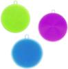 FING Cleaning Supplies Sponges Silicone Scrubber for Kitchen Non Stick Dishwashing & Baby Care Sponge Brush Household Health Tool (Multicolor, 3 pcs) view 1