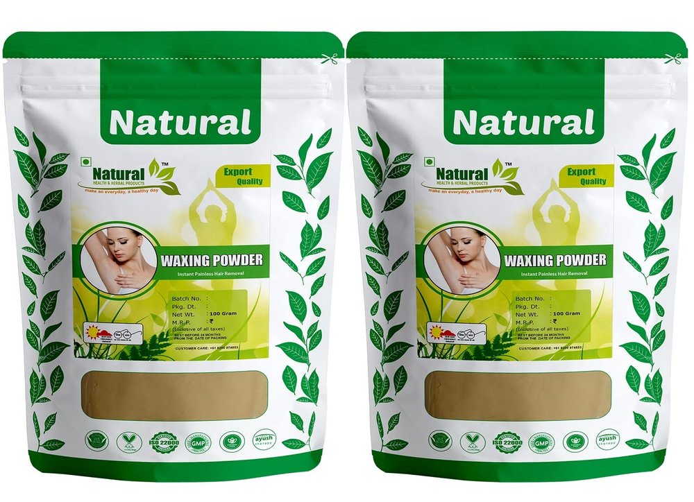 Natural Health and Herbal Products Multani Mitti Flavour Waxing Powder Instant Hair Remover for All Types of Hair & Skin, Hands, Legs, Underarms, Bikini (Private Part) Area (100 g * 2 Pack)