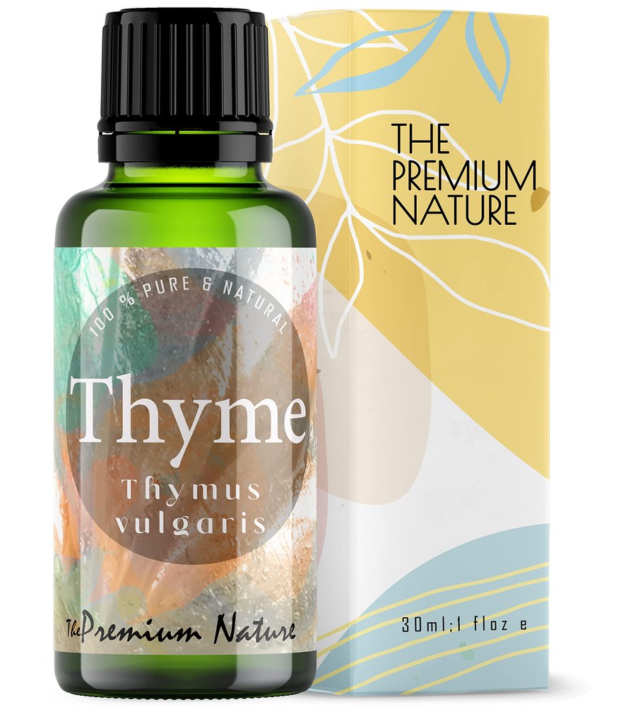The Premium Nature Thyme Essential Oil for Diffuser | 100% Natural | Thyme Oil for Skin | Essential Oil for Hair, Aromatherapy & Candle Making | Herbaceous & Earthy Scent, 30 mL