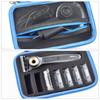 Travel Case Compatible with Gillette Heated Razor for Men, Starter Shave Kit Storage Holder for Blade Refills, Clipper Guards, Charging Dock and Accessories-Blue(Box Only) view 3