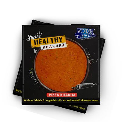 WONDER TASTE Pizza Khakhra Pack Of 4 (Each 200g) | No Maida | No Vegetable Oil | Just add Cheese and Vegetables to get Pizza Ready | Healthy Yummy & Crispy Bites for Kids |