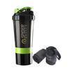 COOL INDIANS Protein Shaker Bottle with Wrist Support Band for Sport & Exercise l Weightlifting l Powerlifting l Wrist Wrap l Gym Shaker l Shaker Bottle l Gym Bottle (500) ML. (Green Black) view 1