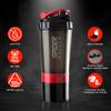 COOL INDIANS Protein Shaker Bottle with Wrist Support Band for Sport & Exercise l Weightlifting l Powerlifting l Wrist Wrap l Gym Shaker l Shaker Bottle l Gym Bottle (500) ML. (RED Black) view 2