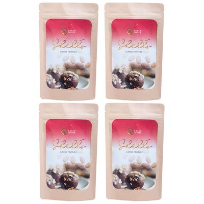 Choco Teddy's Shells Chocolate Truffles (24 Truffles) Pack of 4-408 g (Almond-Almond-Almond-Almond)