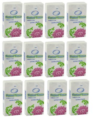 DOMUM Soft Pocket Tissue Packs, Disposable Tissue Paper Packets for Face, Women, Men, Kids, ETC (120 Sheets) - Pack of 12.