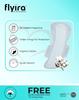 Flyira Premium Organic Sanitary Pads-XXL, 22 Pads Pack Of 2 | 100% Pure Organic Cotton, Rash Free Cottony Soft 320 MM Pads | Free Bio-Degradable Bags Inside Every Box view 4