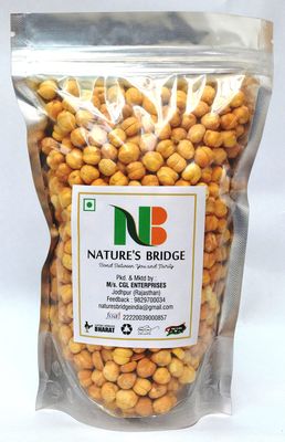 Nature's Bridge Roasted Chana | Roasted Gram (Without Skin) | Roasted Chhila Chana - 900 Gm