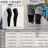 2Pairs Leg Sleeves,Full Leg Compression Sleeve,Compression Long Knee Sleeve,Sports Compression UV Long Leg Sleeves with Anti-slip Silicone Strips for Men Women Running Basketball(White&Black Small) view 3