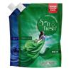 Soft & Fresh combo Pack of Green Jade & Blue Wave 2X900ml, best fabric conditioner softener increase freshness and softness 900ml refill pouch Pack of 2 view 1