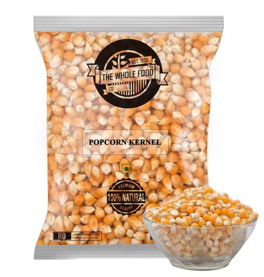 The Whole Food Co. Super Popcorn Kernels, 1kg (Ready to Pop, Makes Delicious and Crunchy pop Corn, Enjoy with Our Range of seasonings, Product of India, Ready to pop Butterfly Popcorn), 1 Kg
