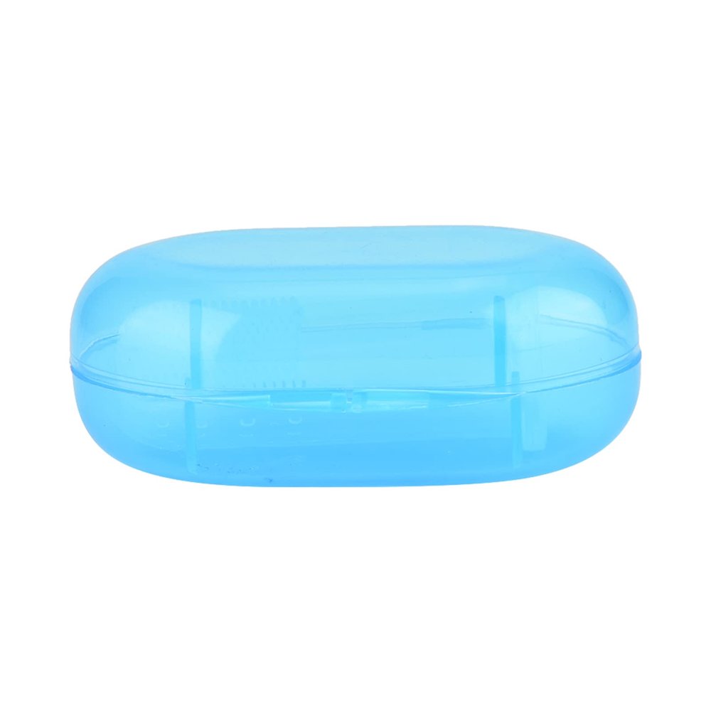 Baby Finger Toothbrush, Massage Gums Transparent Baby Teeth Massager Dual Sided for Daily Use for Infant(Blue)