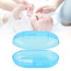 Baby Finger Toothbrush, Massage Gums Transparent Baby Teeth Massager Dual Sided for Daily Use for Infant(Blue) view 3