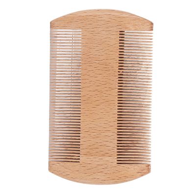 Beard-shaped comb, comfortable use of lice removal on both sides reduces the tangled comb for mustache when traveling