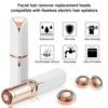 LinMei Facial Hair Remover Replacement Heads for Finishing Touch Flawless Facial Hair Removal Tool for Women (Shaver Head 4PCS + Velvet Bag + 2 Brushes) view 3